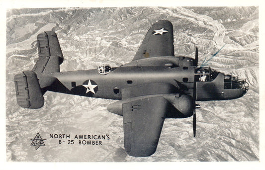 North America's B-25 Bomber Vintage Airplane Real Photo Postcard