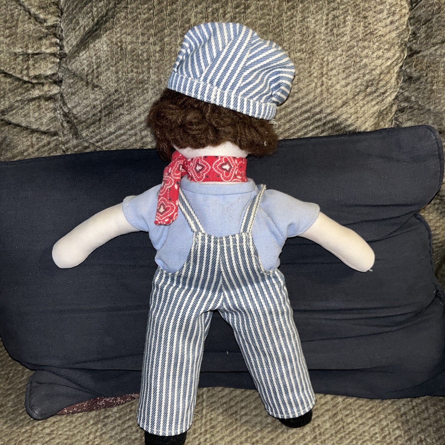 Vintage Handmade Engineer Rag doll 14”