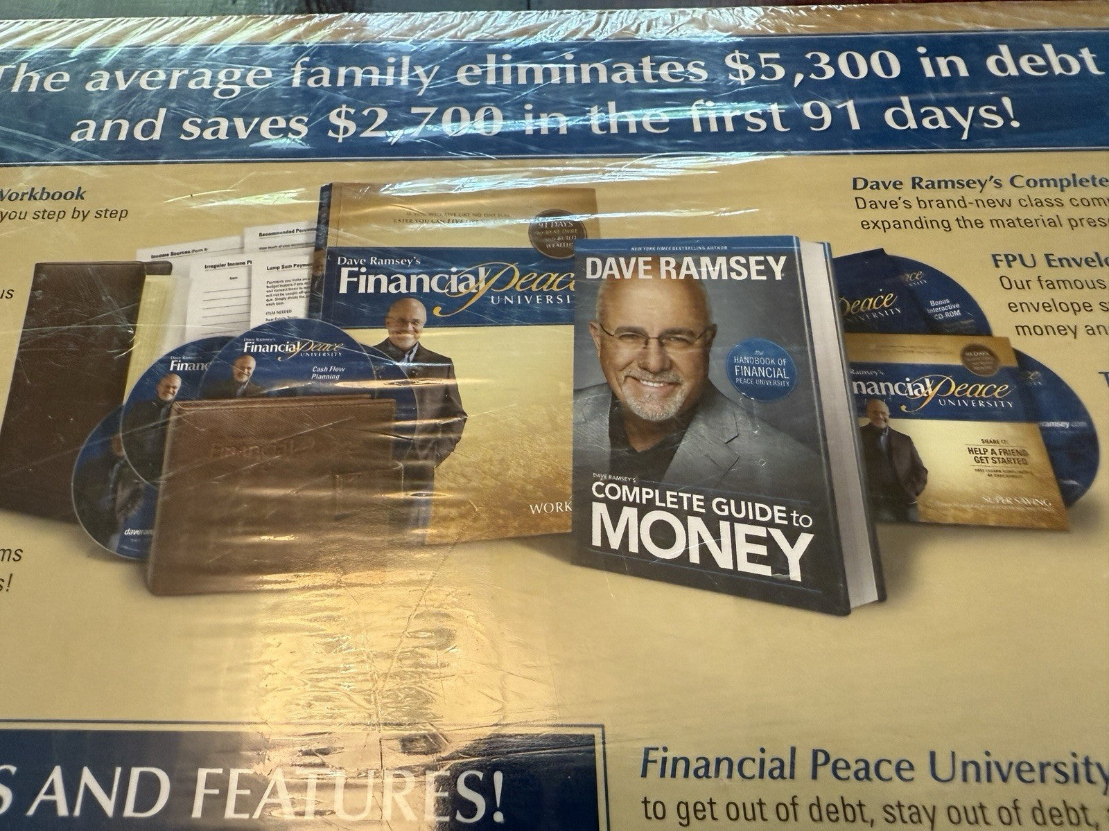Dave Ramsey Financial Peace University Kit FPU DVD & Book New Sealed 2012