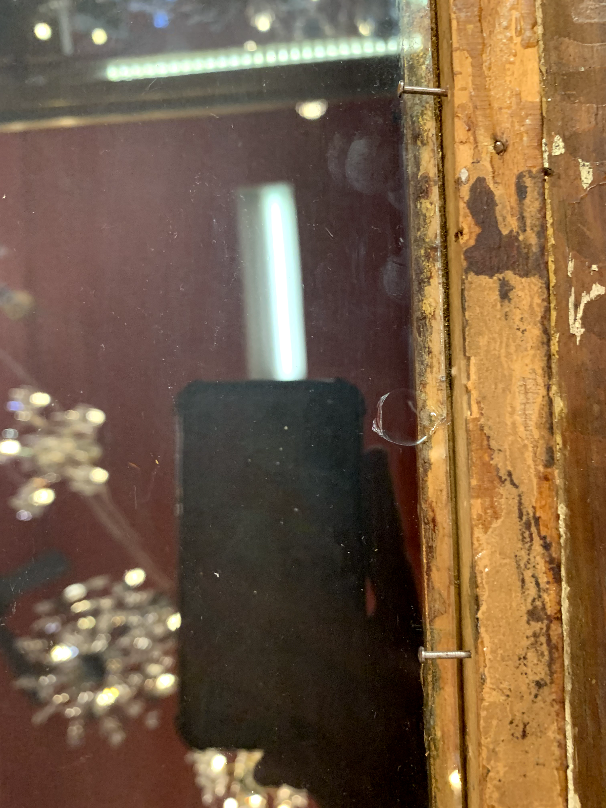 Antique Oak Wood  Oak Leaf Acorn Design 27 X 23 Civil War Era Frame