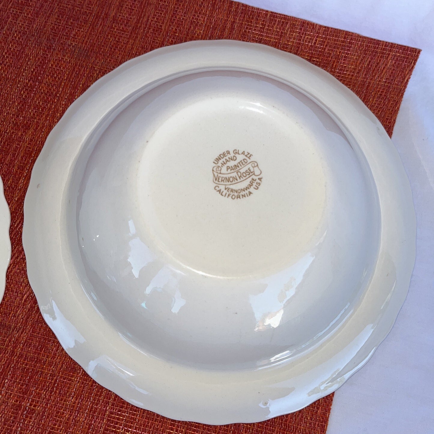 Vernonware Vernon Rose Yellow 9” Round Bowls