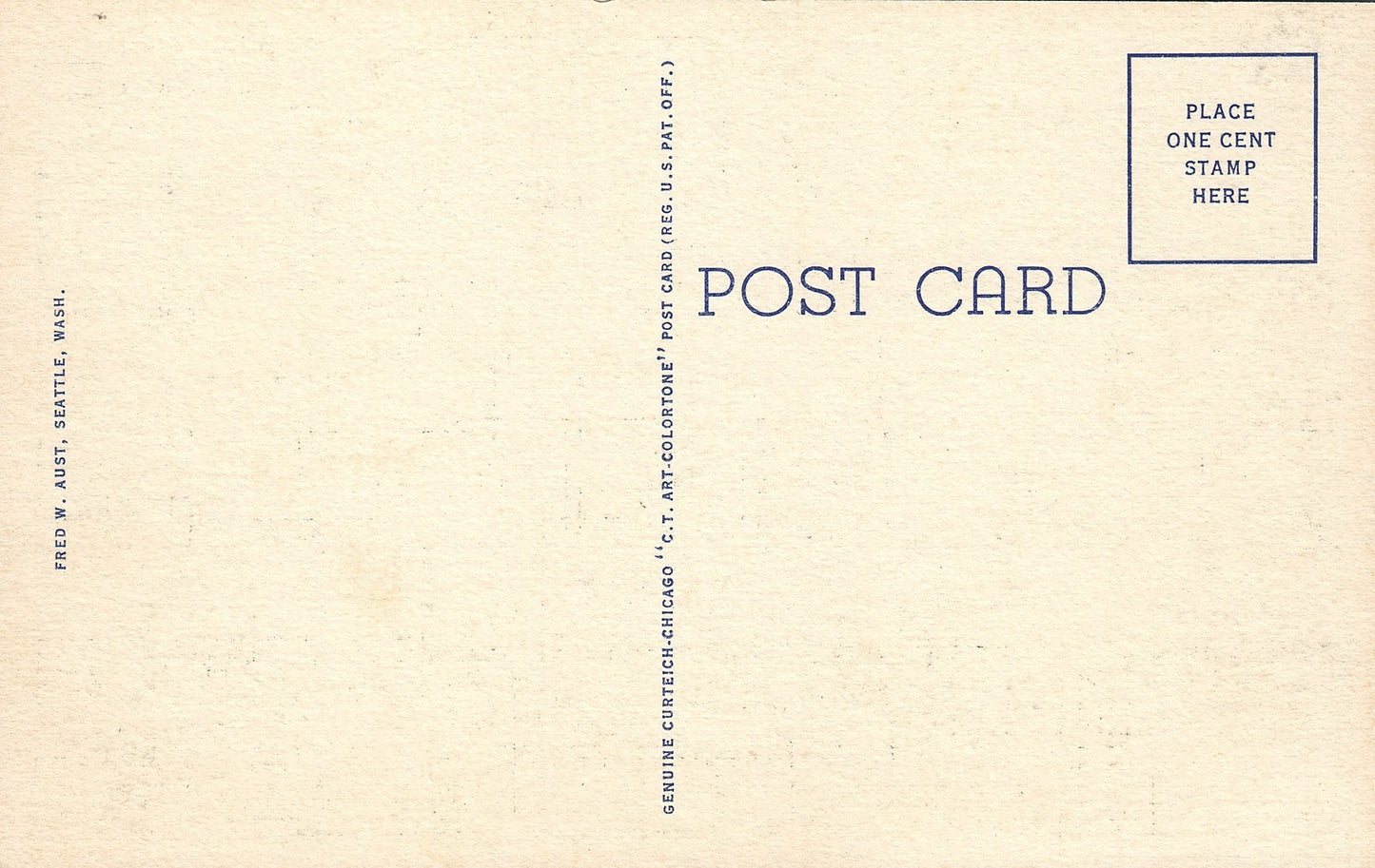 Washington WA Large Letter  Postcard