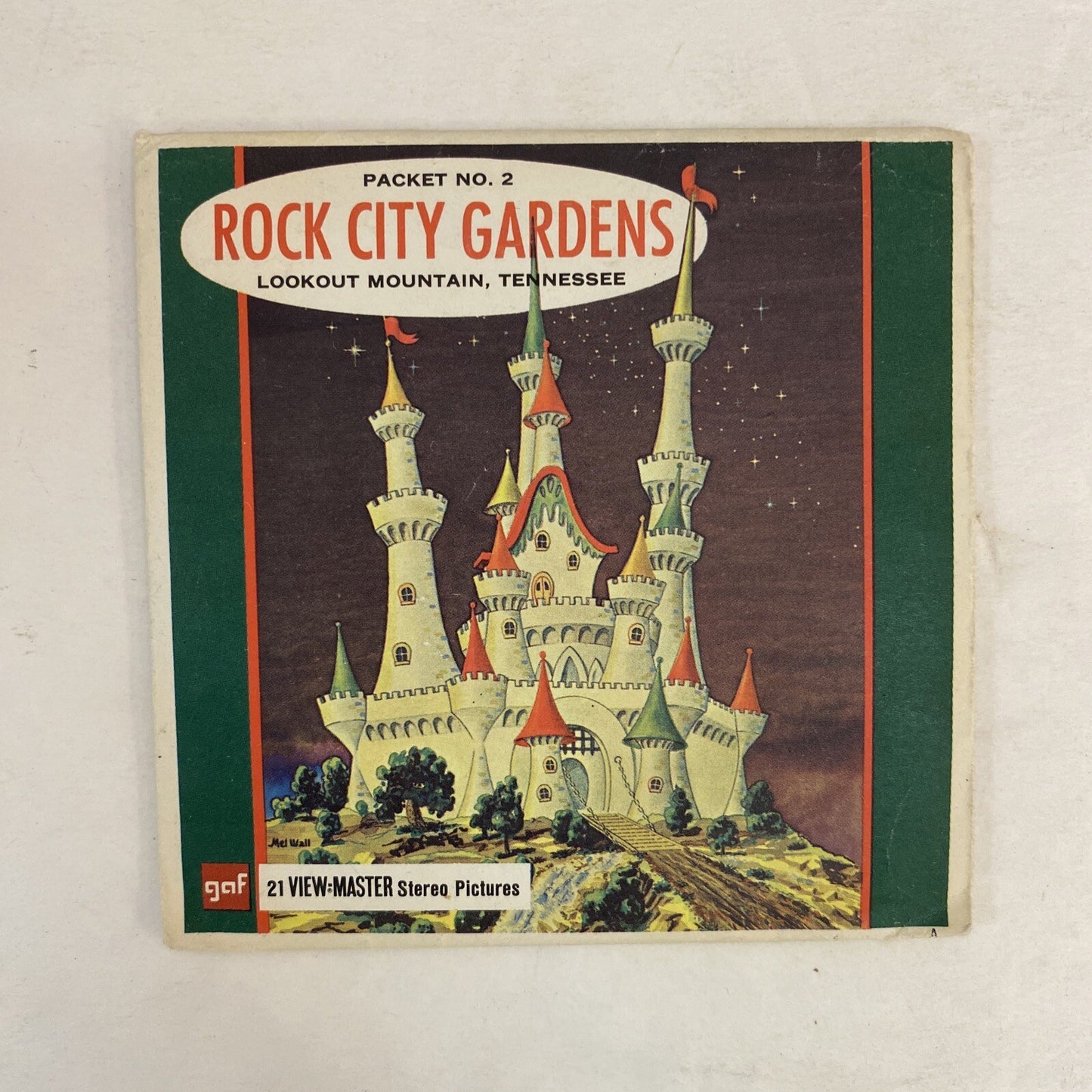 View Master Rock City Gardens #2 Lookout Mountain TN 3 Reels Packet A885 New