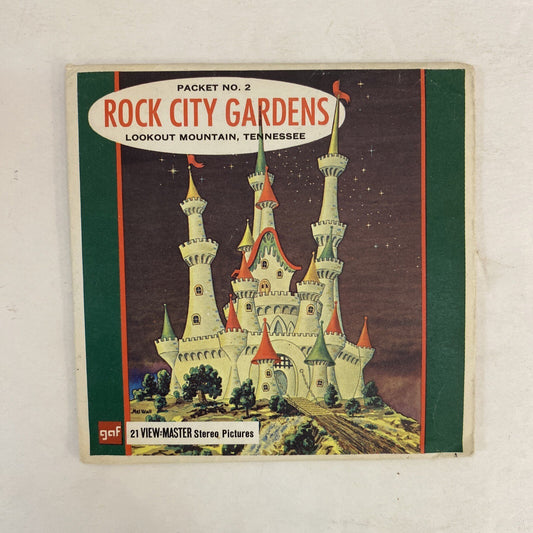 View Master Rock City Gardens #2 Lookout Mountain TN 3 Reels Packet A885 New