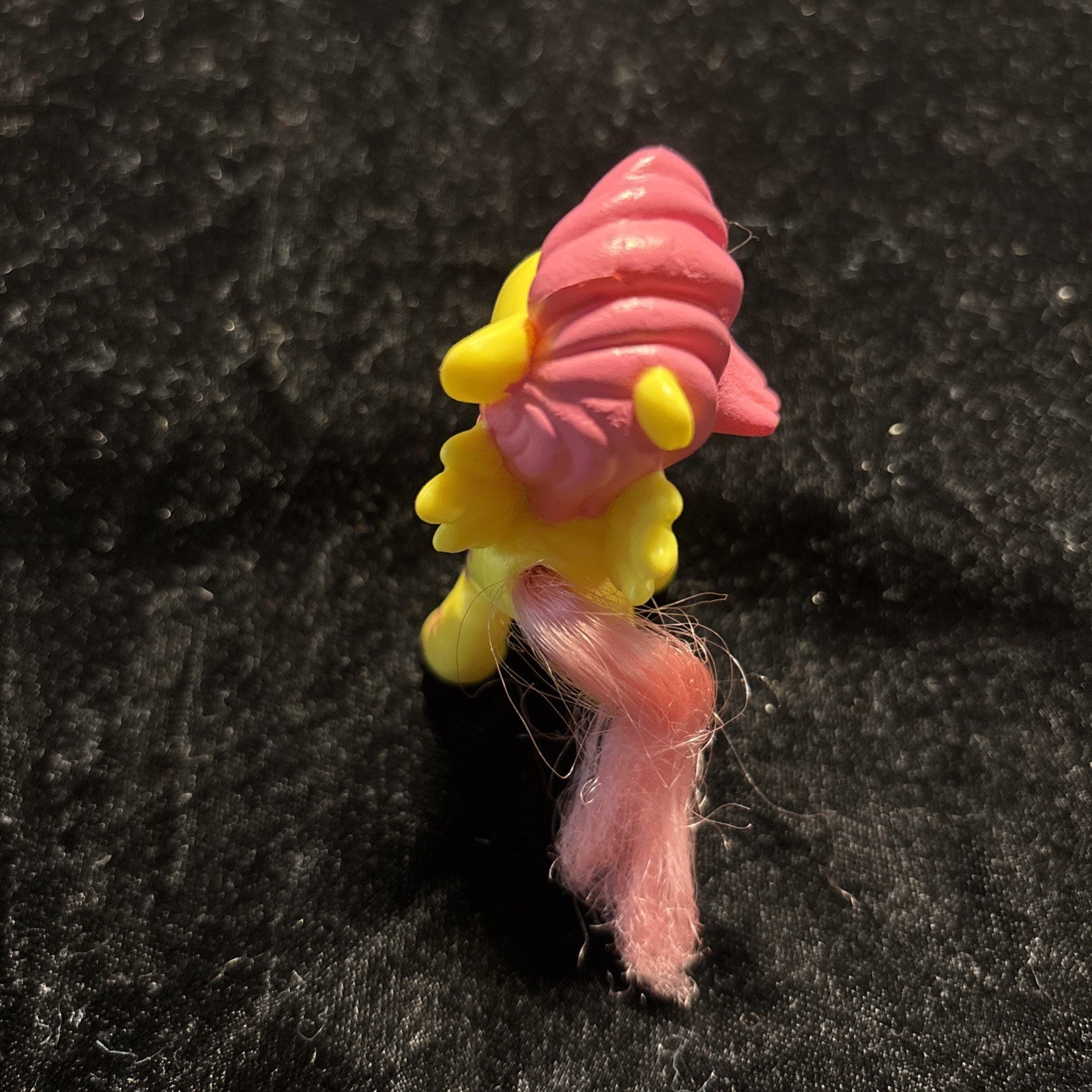 My Little Pony G4 Fluttershy Brushable Hair 3" Pegasus Figure MLP Yellow & Pink