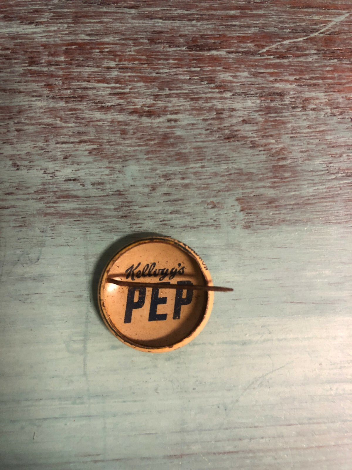 1940s Kellogg's Pep Pin 391st Bombardment Squadron Litho Pin  