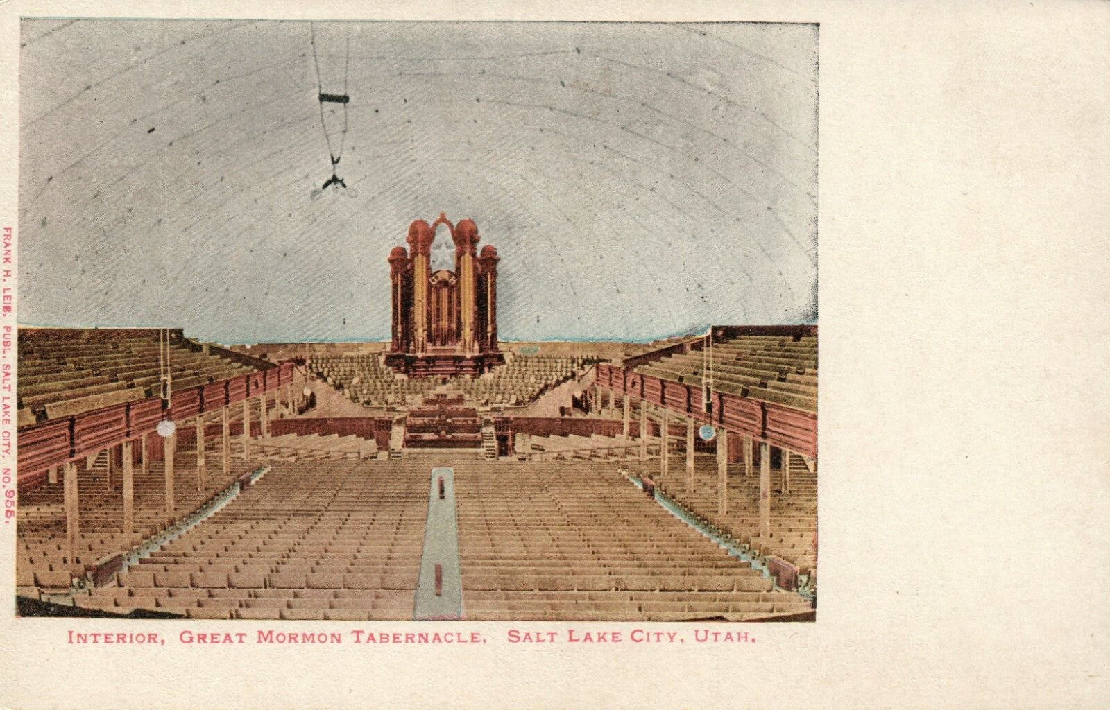 Interior Great Mormon Tabernacle Salt Lake City  UT Utah Postcard
