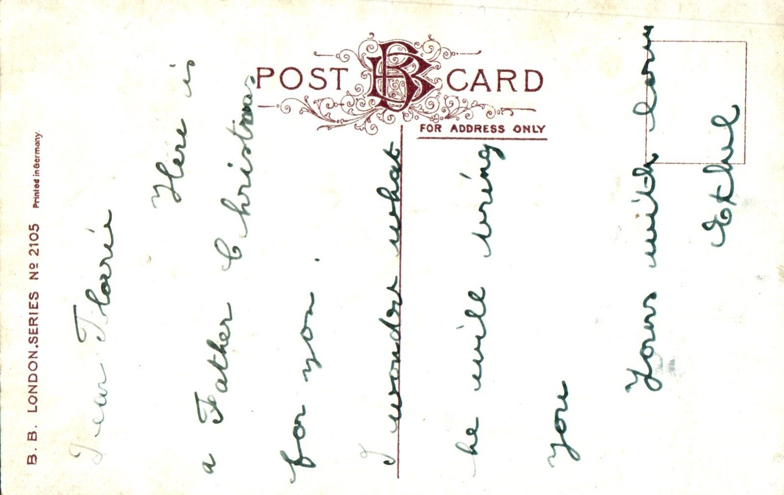 Santa Writing in His Book With Toys Vintage Santa Postcard