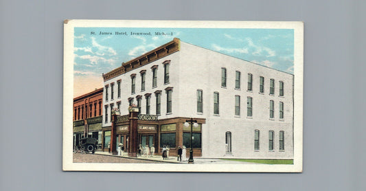  St James hotel Ironwood Michigan Mich MI Postcard