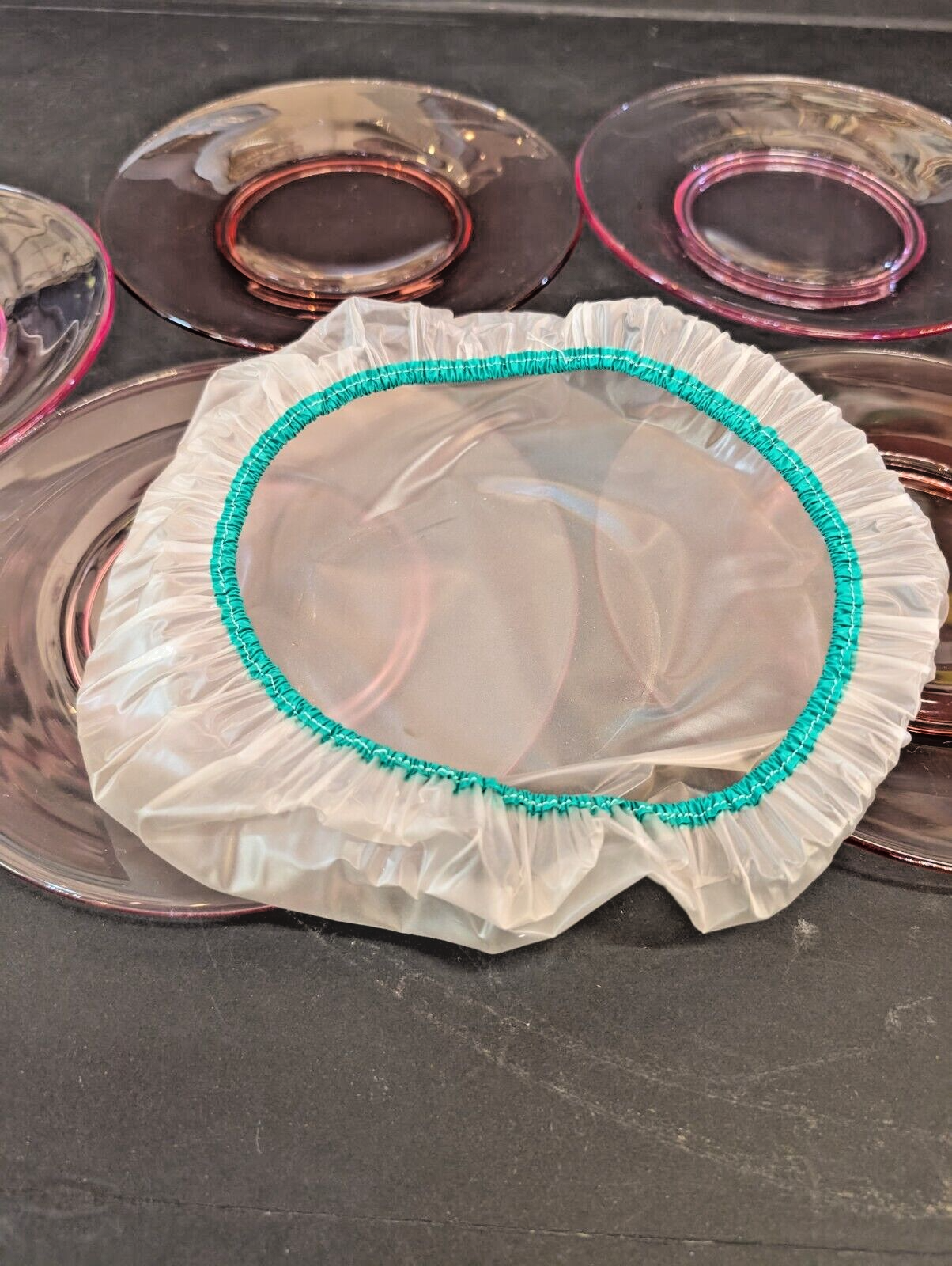 6 Vintage Tiffin Franciscan Wistaria Pink 8" Luncheon Plates