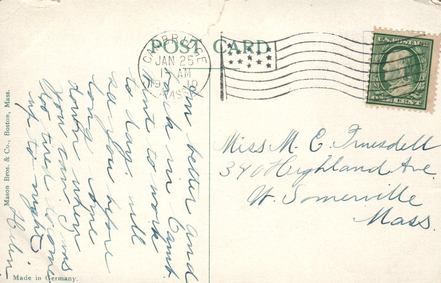 Scene in Public Garden, Boston, Massachusetts Mass Postcard