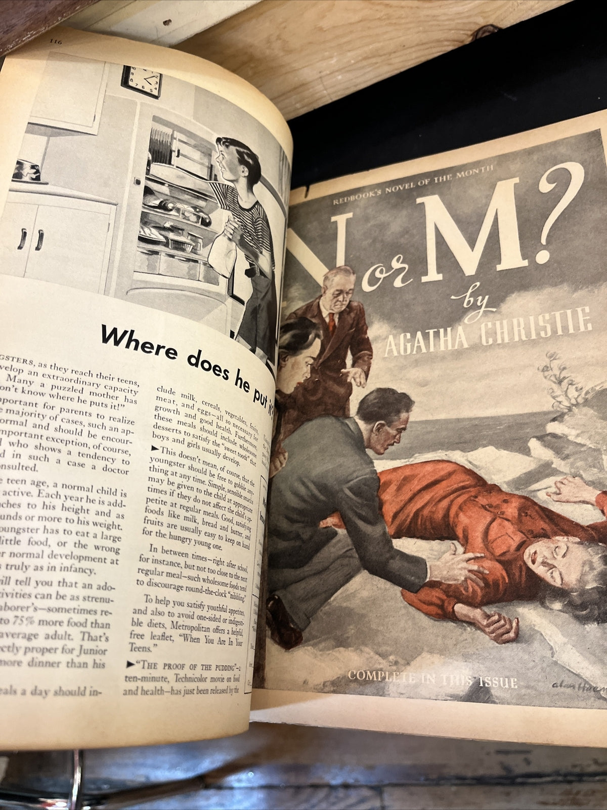 March 1941 REDBOOK Magazine Orig. Mailing Wrapper Agatha Christie Novel of Month