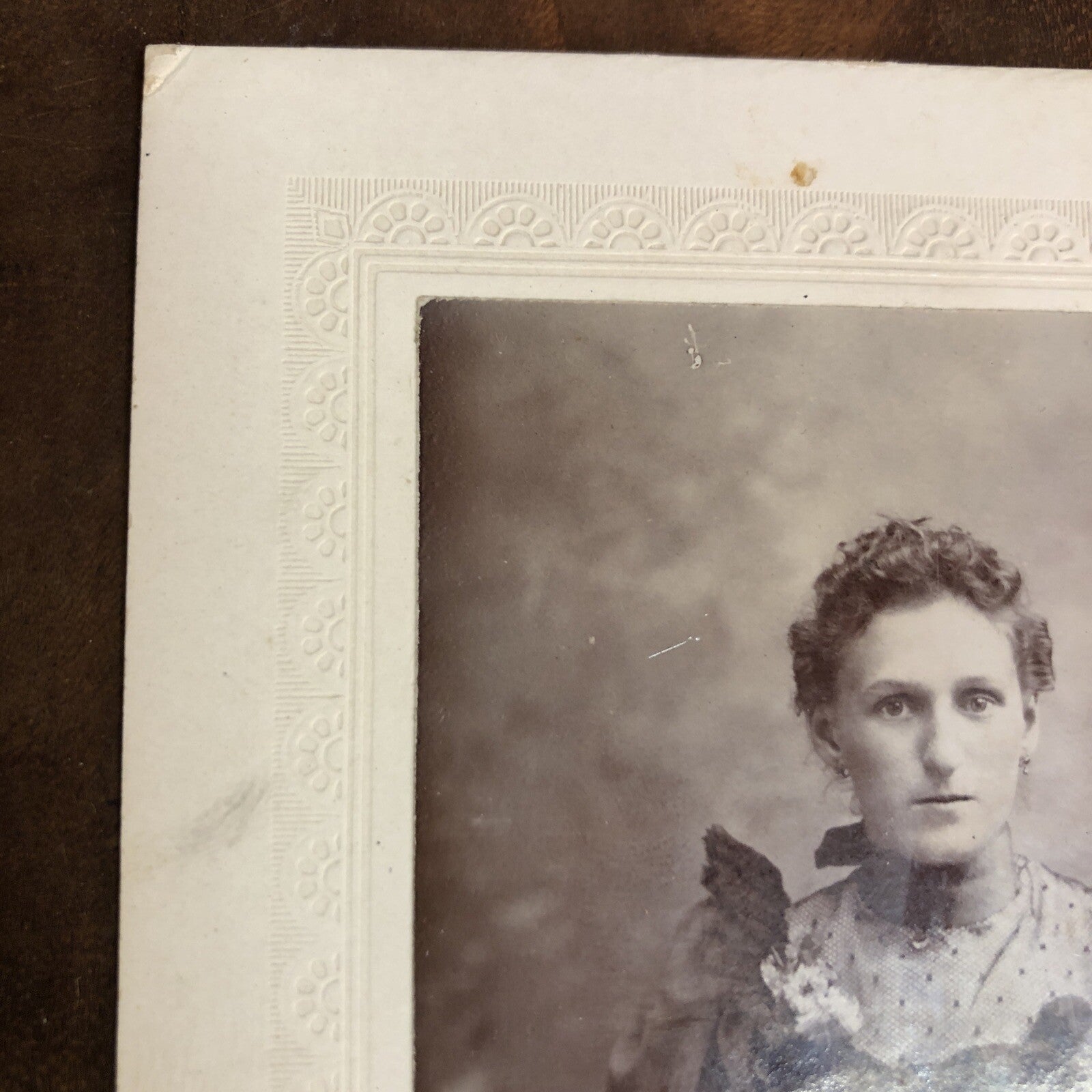 Victorian Real Photo CDV Woman Holds Child on Lap Poisson Grand Rapids MI MICH