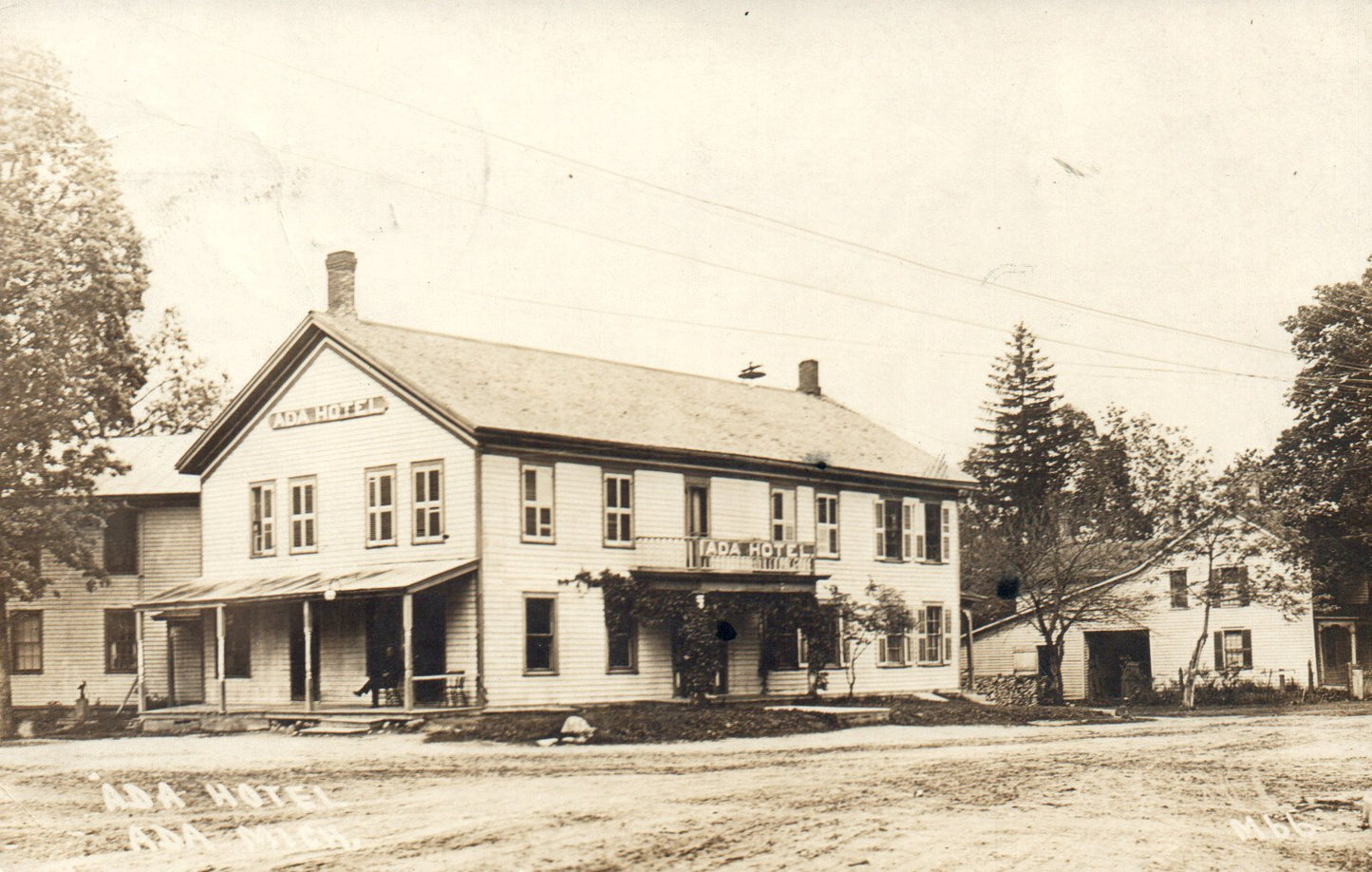 Ada Hotel Ada Michigan Mich MI Postcard RPPC 1913