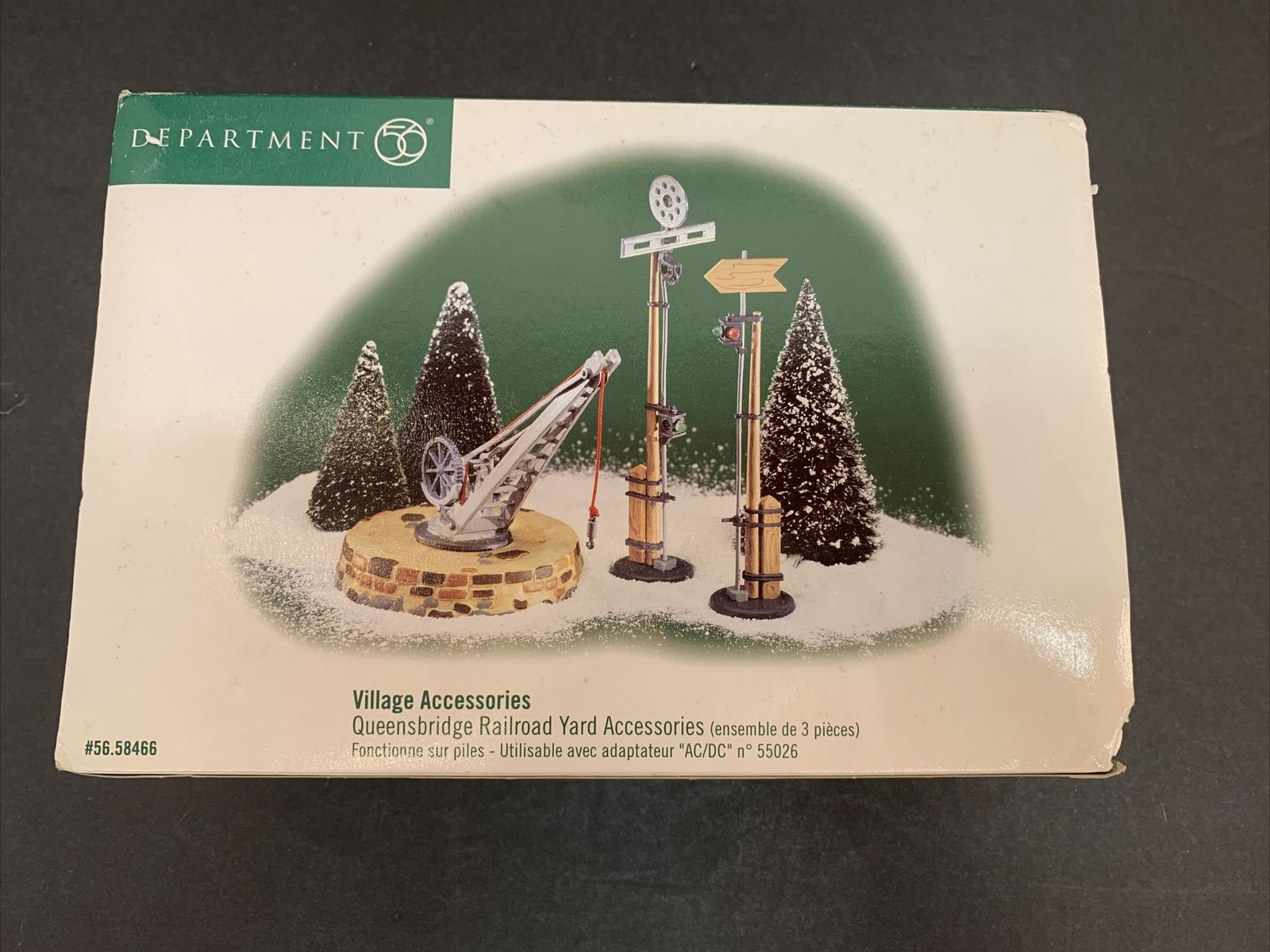 Department 56 Village Accessories - "Queensbridge Railroad Yard Accessories"