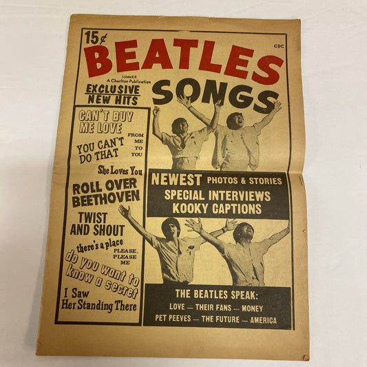1964 BEATLES SONGS MAGAZINE PUBLICATION BY CHARLTON Vol 1 No 2 