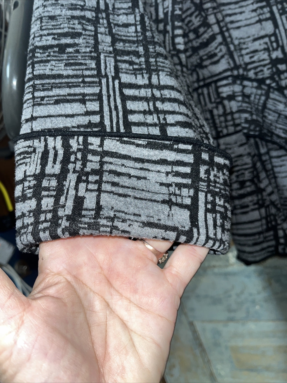 Vintage Susan Bristol Blazer Jacket Womens S Black/Gray 4 Snaps Business