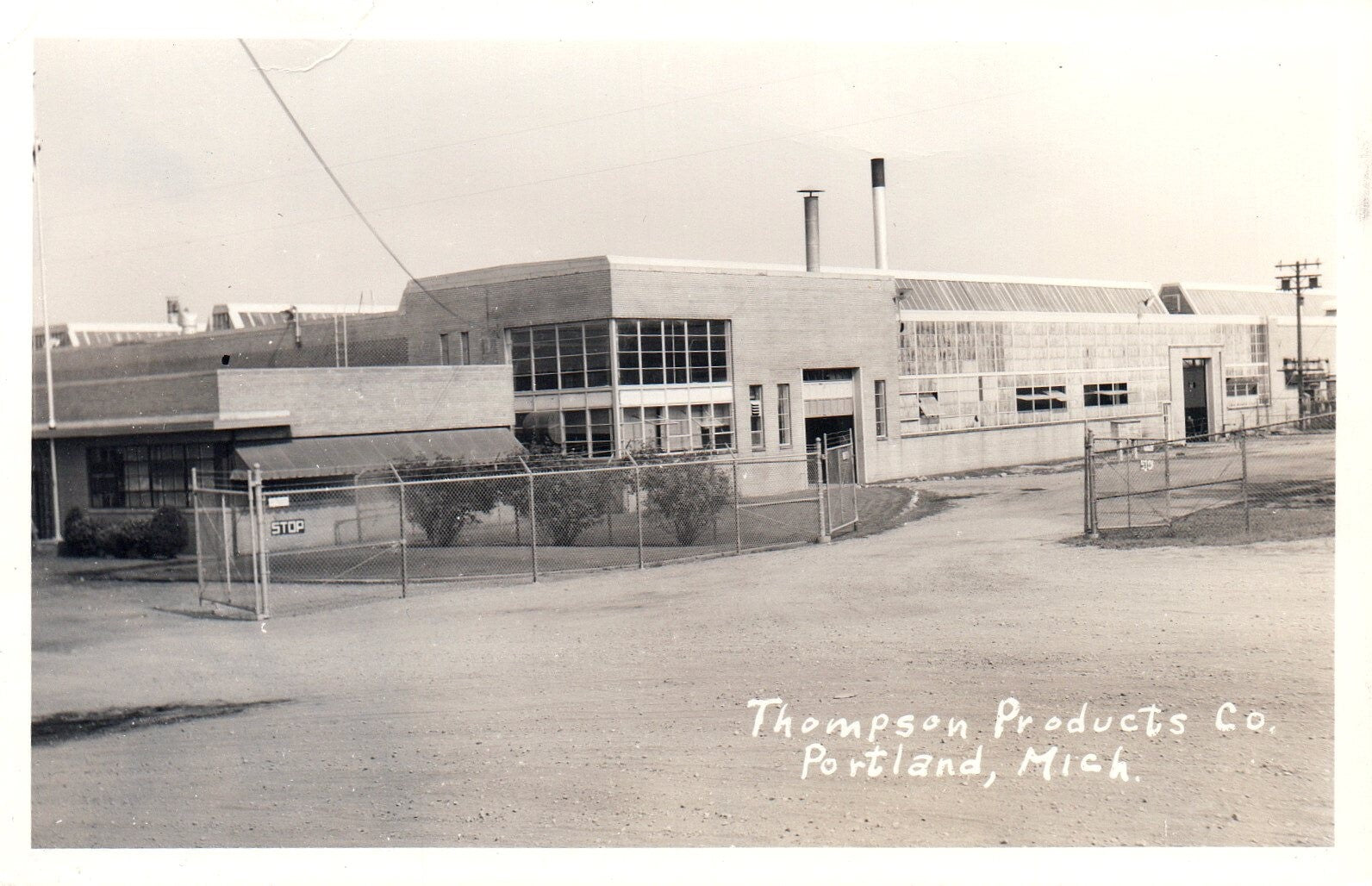 RPPC Thompson Products Co. in Portland Mich Michigan Postcard