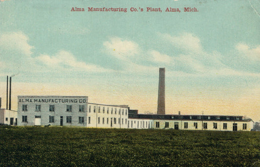 Alma Manufacturing Company Plant Alma Michigan  MI Postcard