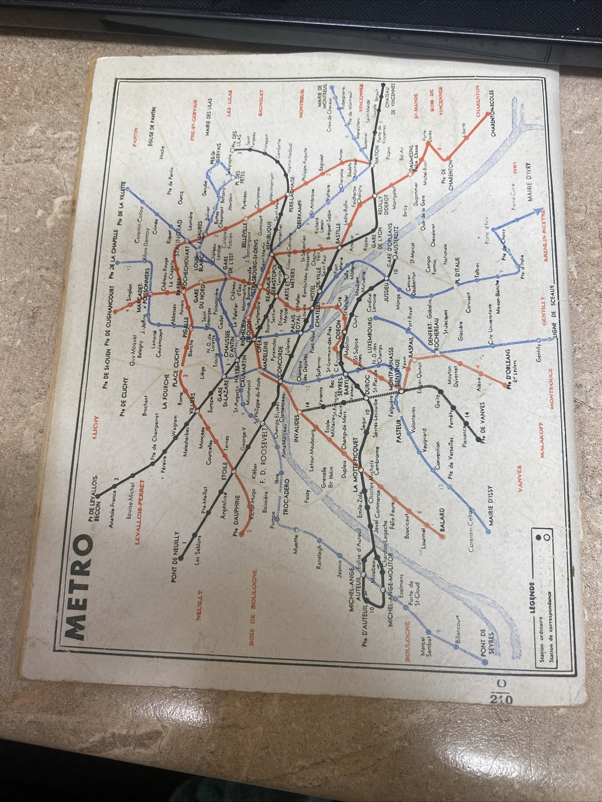 Guide Book To Visit Paris And Environs By Car, By The Subway On Foot, 1950, Vtg