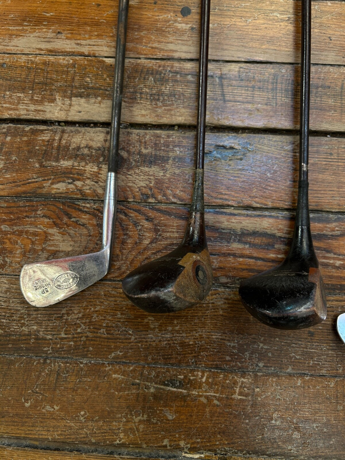 1930's Set of 7 Golf Club W Bag Wood and Metal Clubs Wood Handles W Talon Zipper