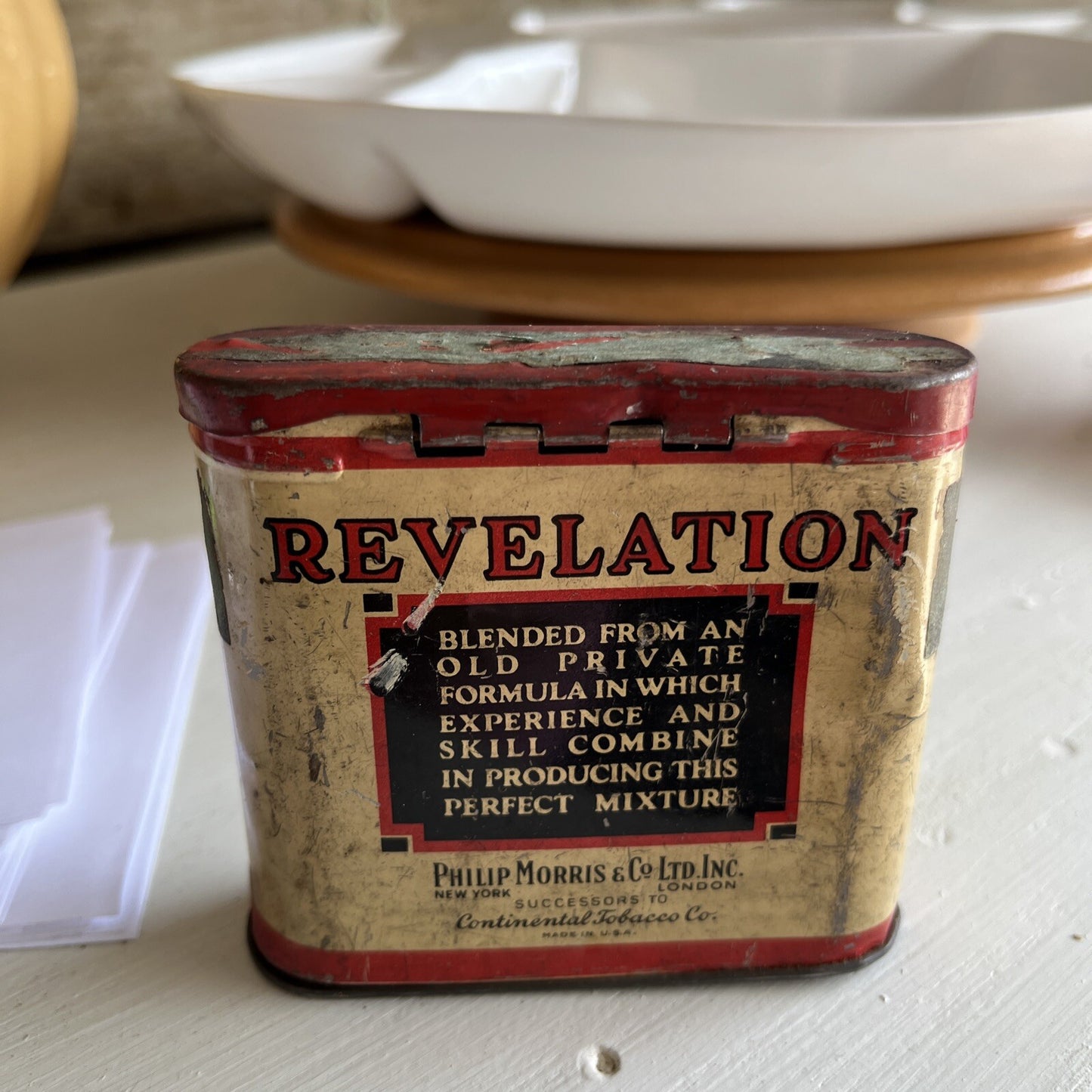 Antique Continental Tobacco Co. REVELATION Smoking Mixture Tobacco Tin