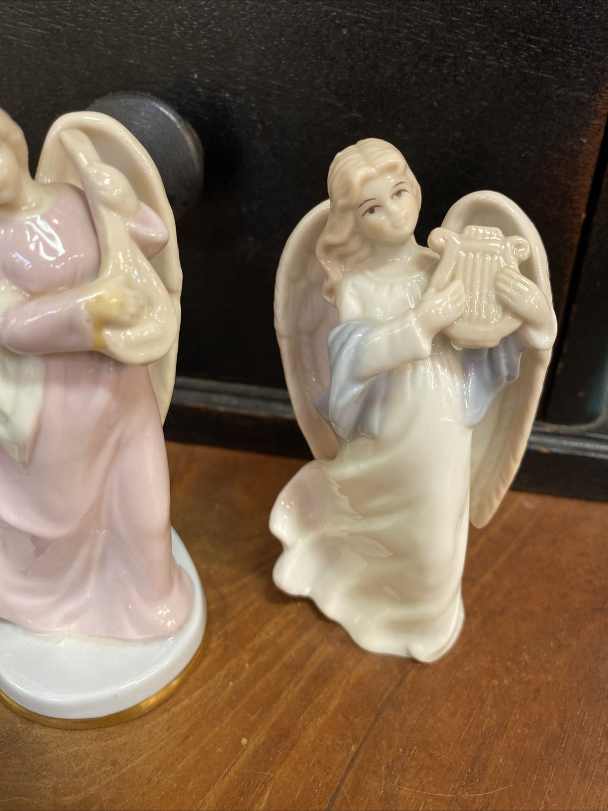 Lot of 3 RUSS BERRIE Winged Angel Playing Lyre 4.25" Figurine  15475
