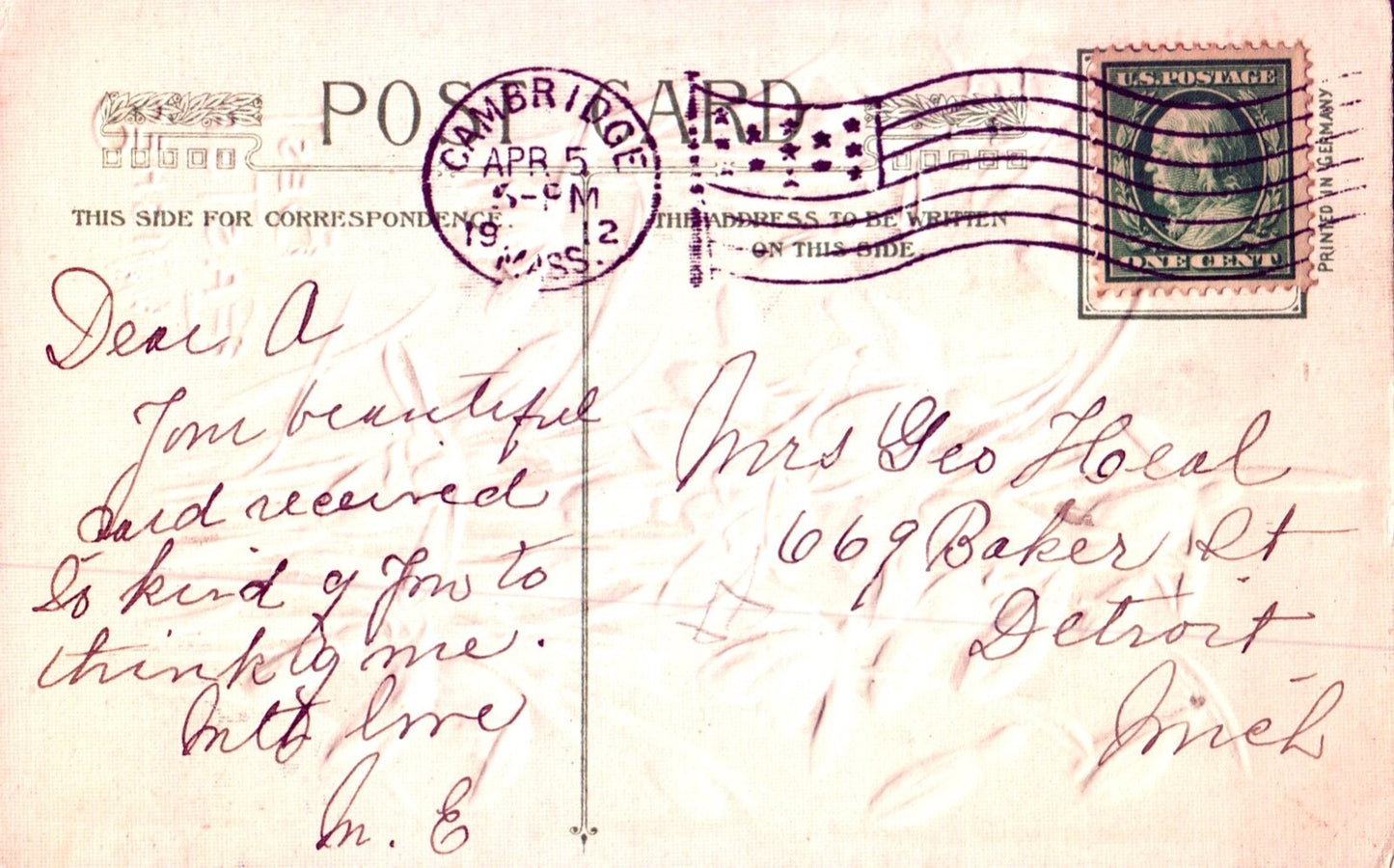 Easter Greetings Children Dancing with Easter Eggs Vintage Easter Postcard