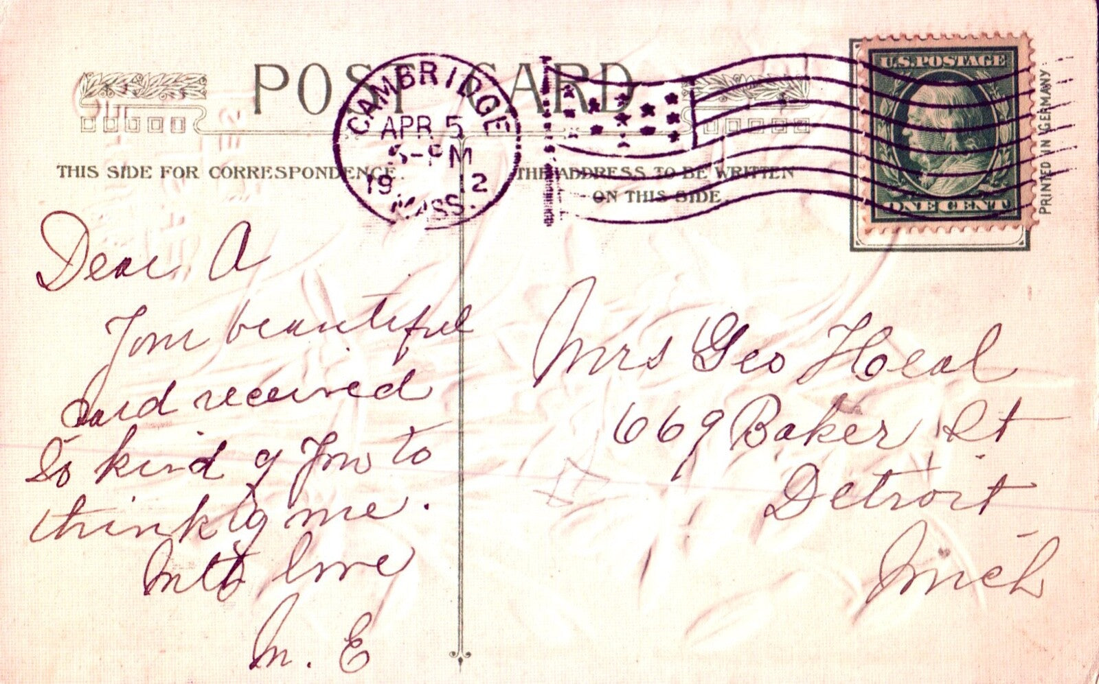 Easter Greetings Children Dancing with Easter Eggs Vintage Easter Postcard