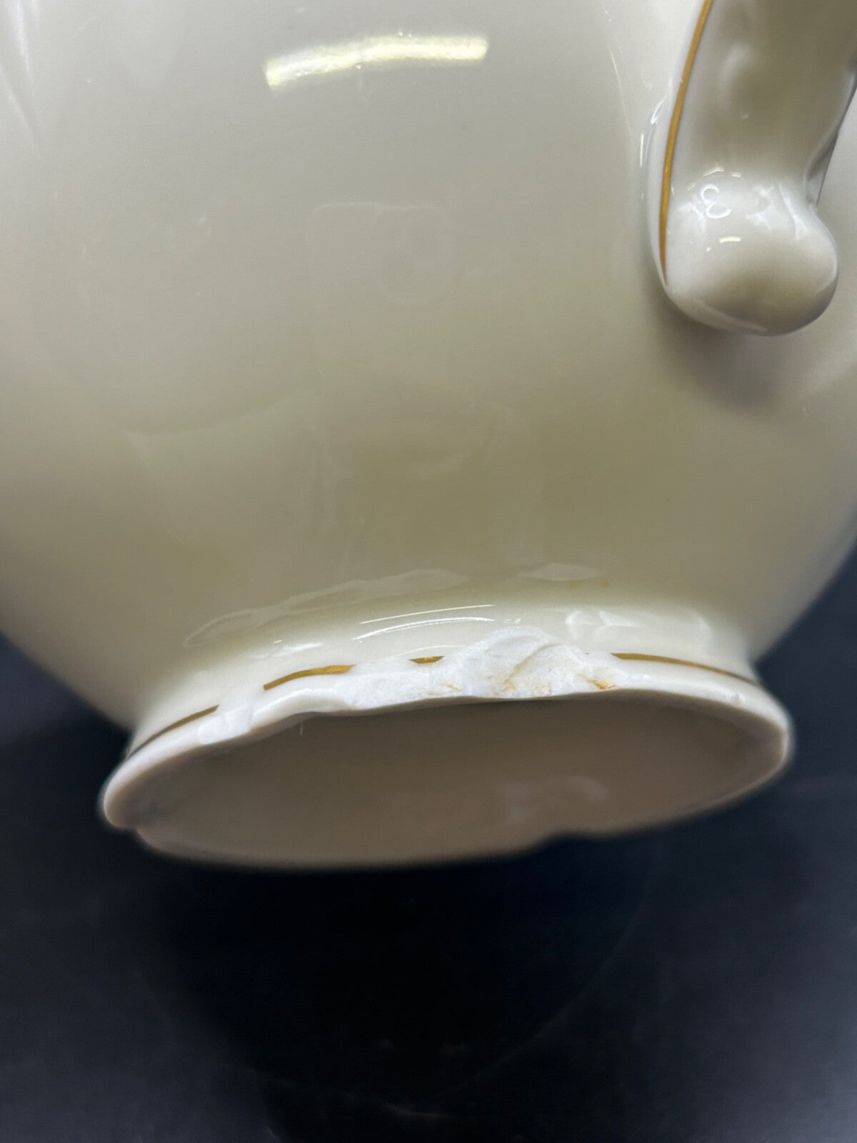 RARE Waldershof Bavaria Germany Sugar and Creamer with Gold Rim