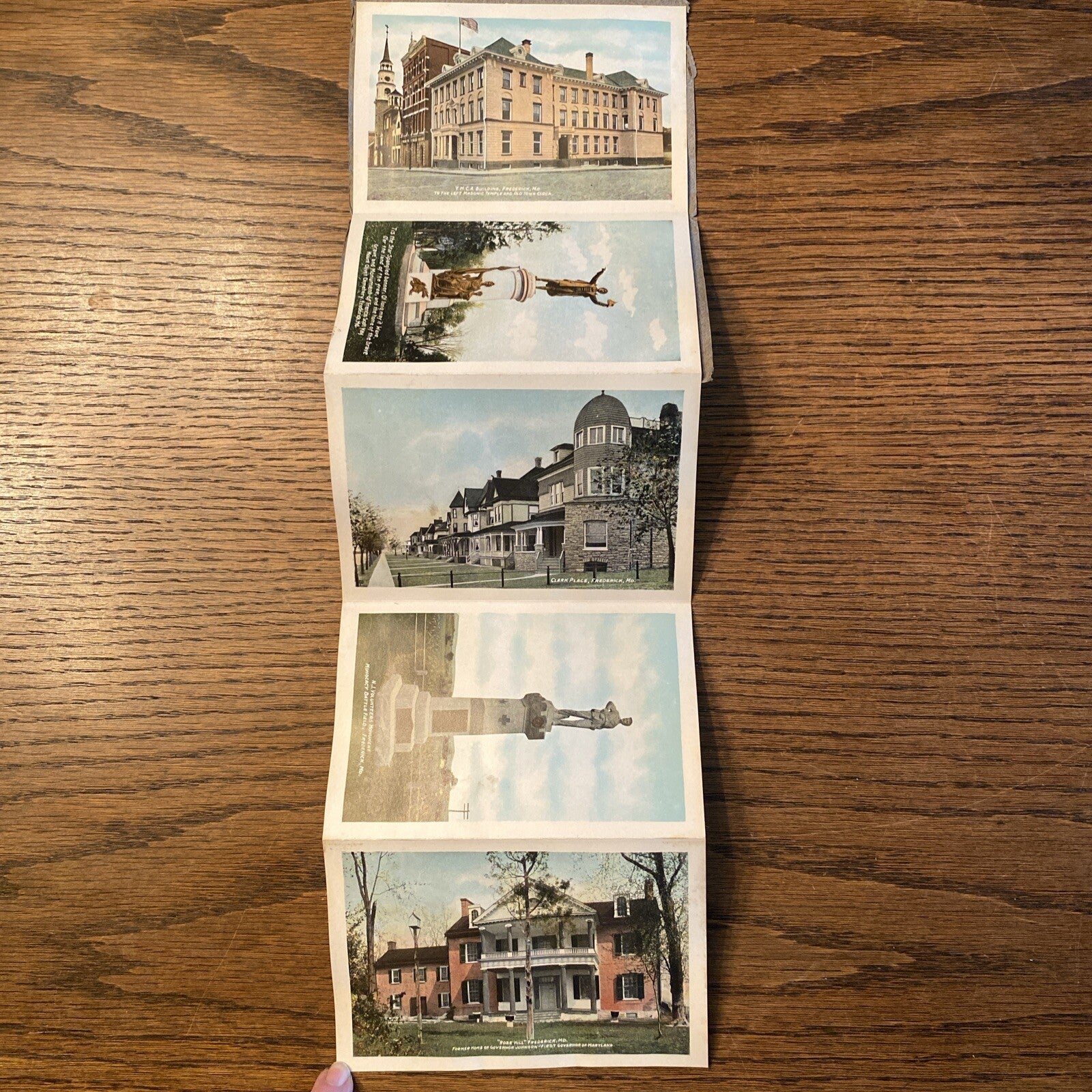 Vintage Historic Frederick Maryland MD Postcard Souvenir Folder