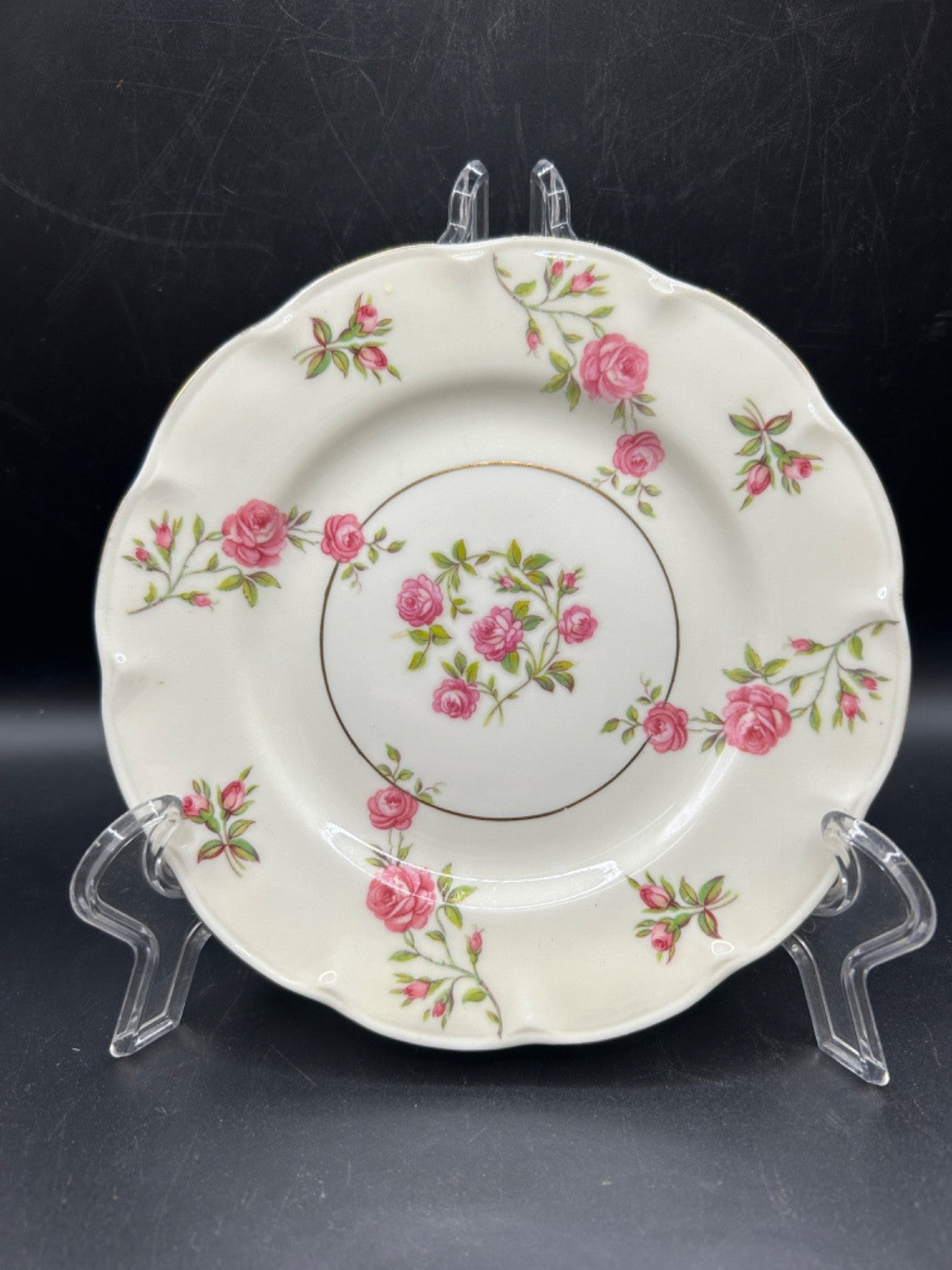 Theodore Haviland Delaware 6.5 inch Bread Plate Pink Roses New York