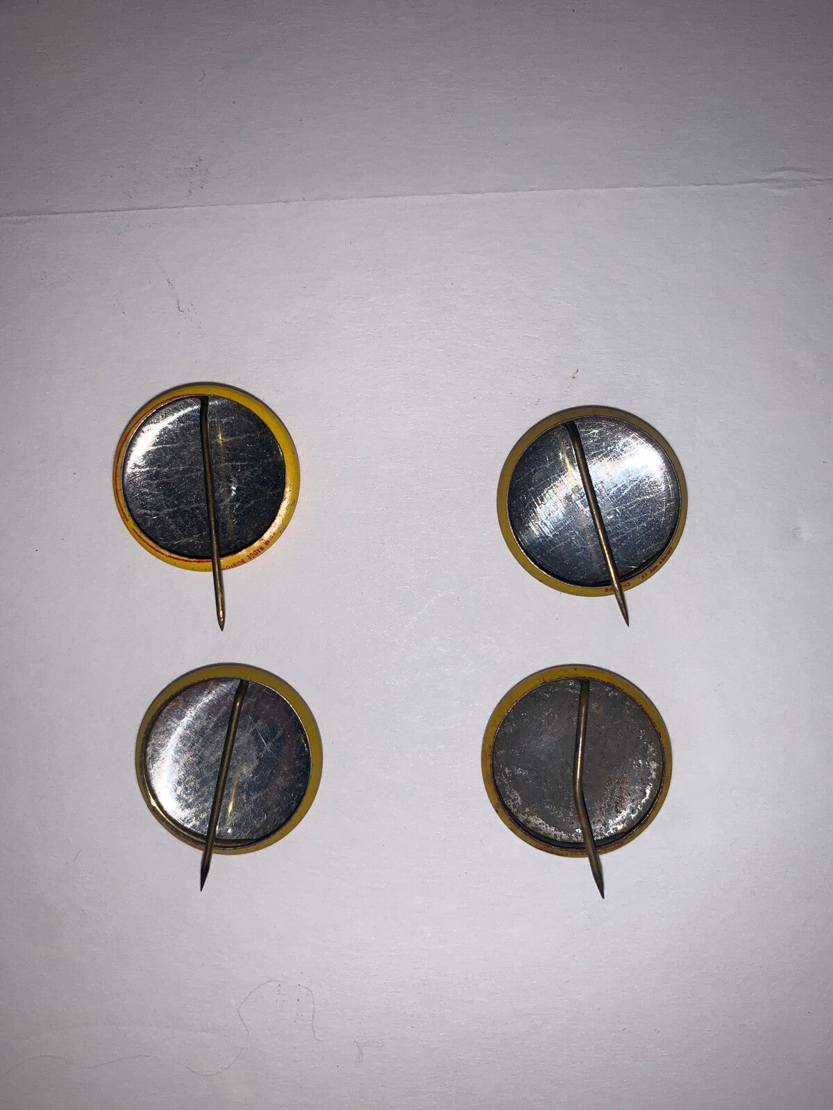 Lot of 4 Vintage Life Buoy League of Health Guards 7/8" Litho Pinback