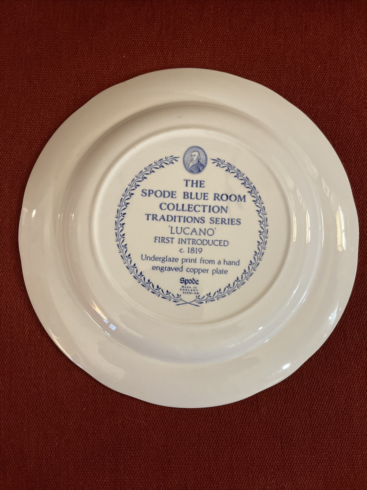 Spode England The Blue Room Collection LUCANO Dinner Plate 10-1/2" 