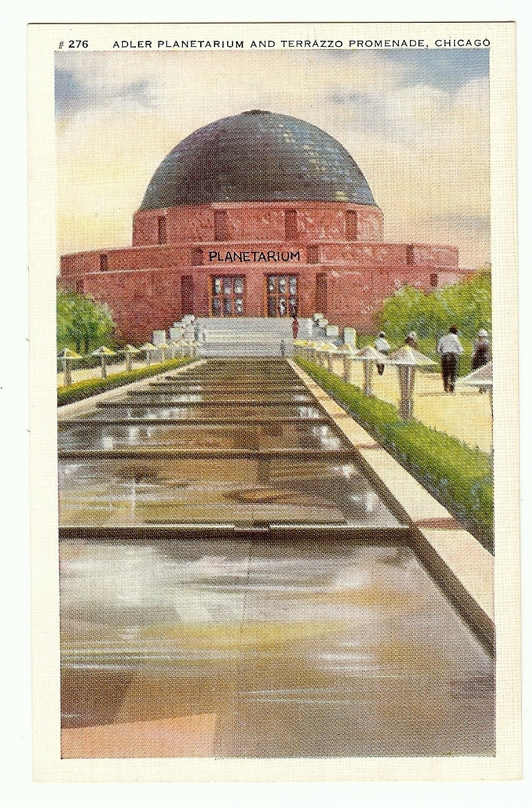 LOT Palmolive building by Night Adler Planetarium  Tribune Chicago Illinois IL