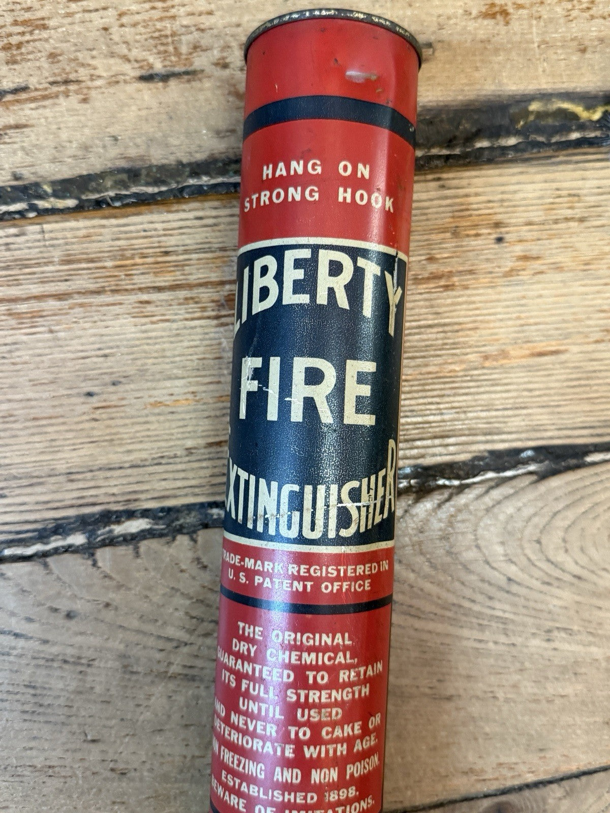 Vintage Old Liberty Fire Extinguisher Antique Fireman Memorabilia Highland MI 22