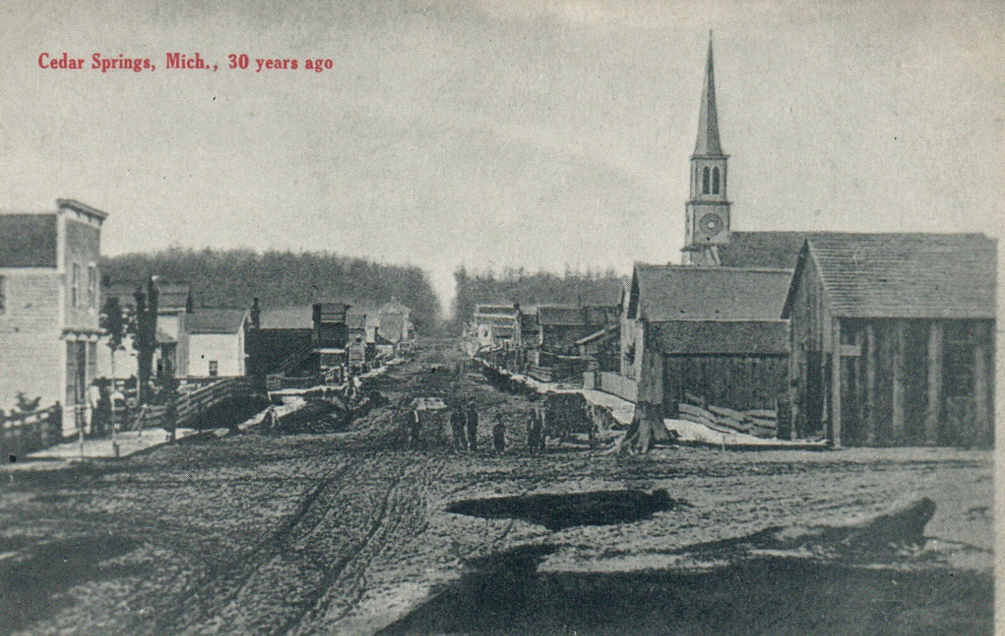 Cedar Springs 30 Years Ago From the Early 1900's Michigan Mich MI Postcard