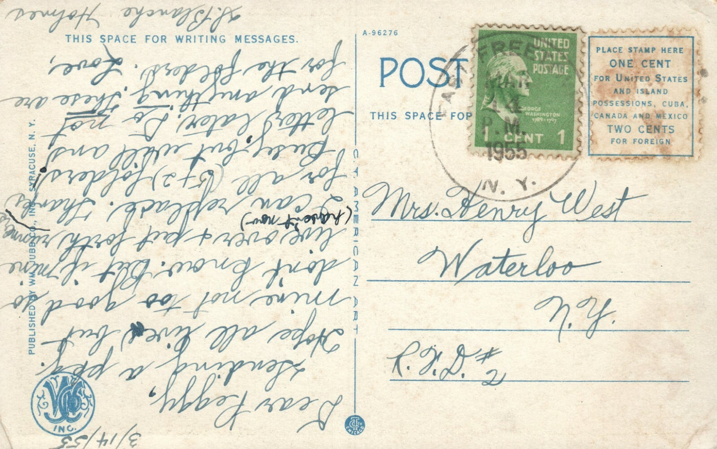 Little York And Mt Topin Near Cortland New York NY Postcard