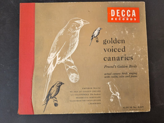 RARE Golden Voiced Canaries Provols Golden Birds 78 ALbum Set DECCA