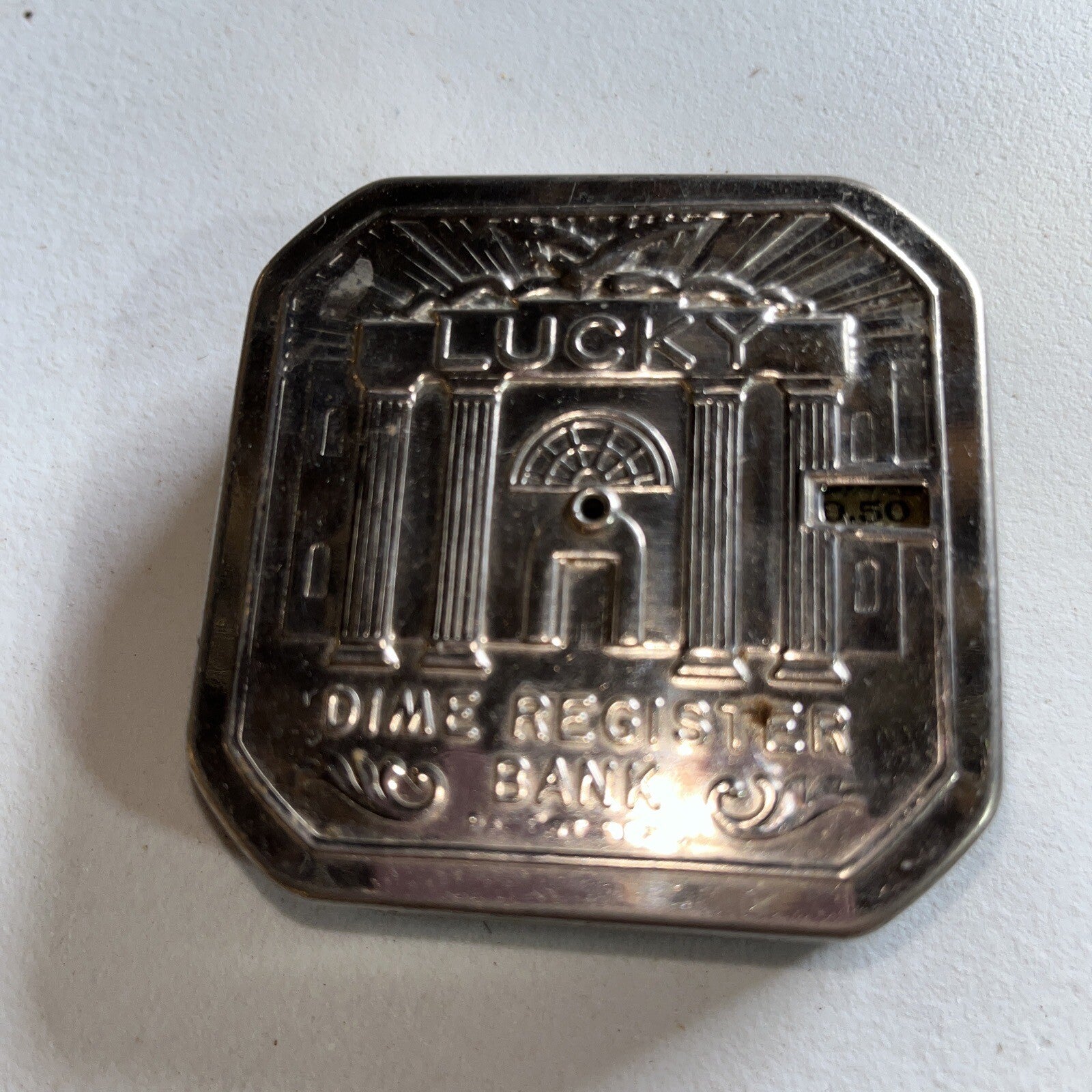 Vintage Automatic Bank Dime Register Operational Working Antique