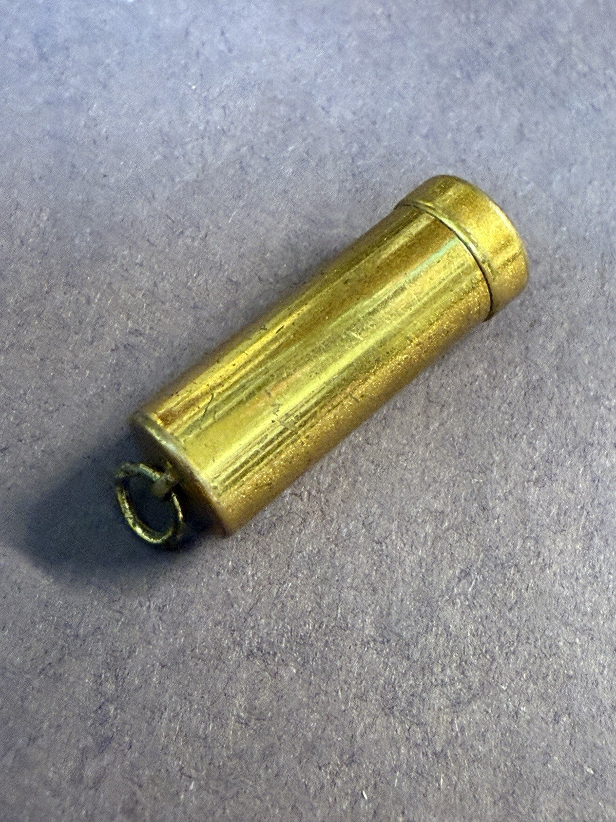 Vintage Scope Brass Telescoping Cigarette Holder Case Pendant Keychain Ring