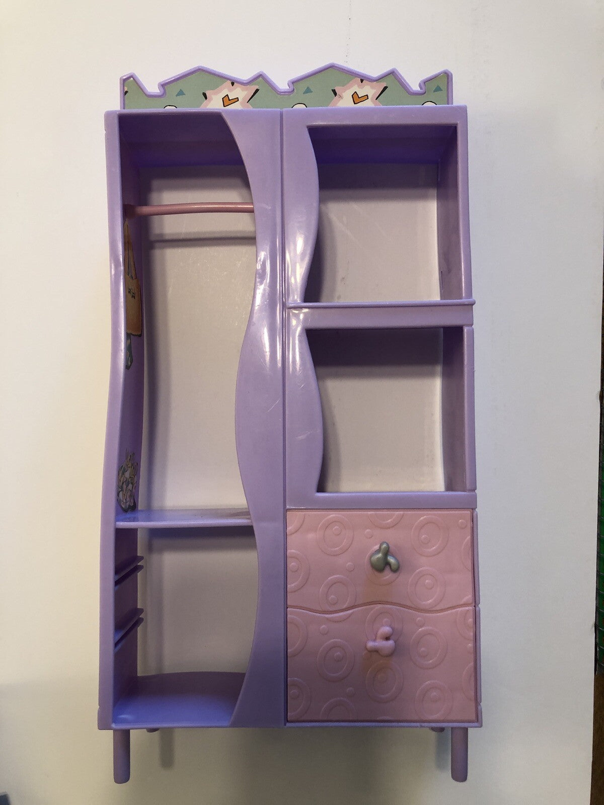 Barbie All Around Home Bedroom Closet Dresser 2001 Mattel Pink and Orchid