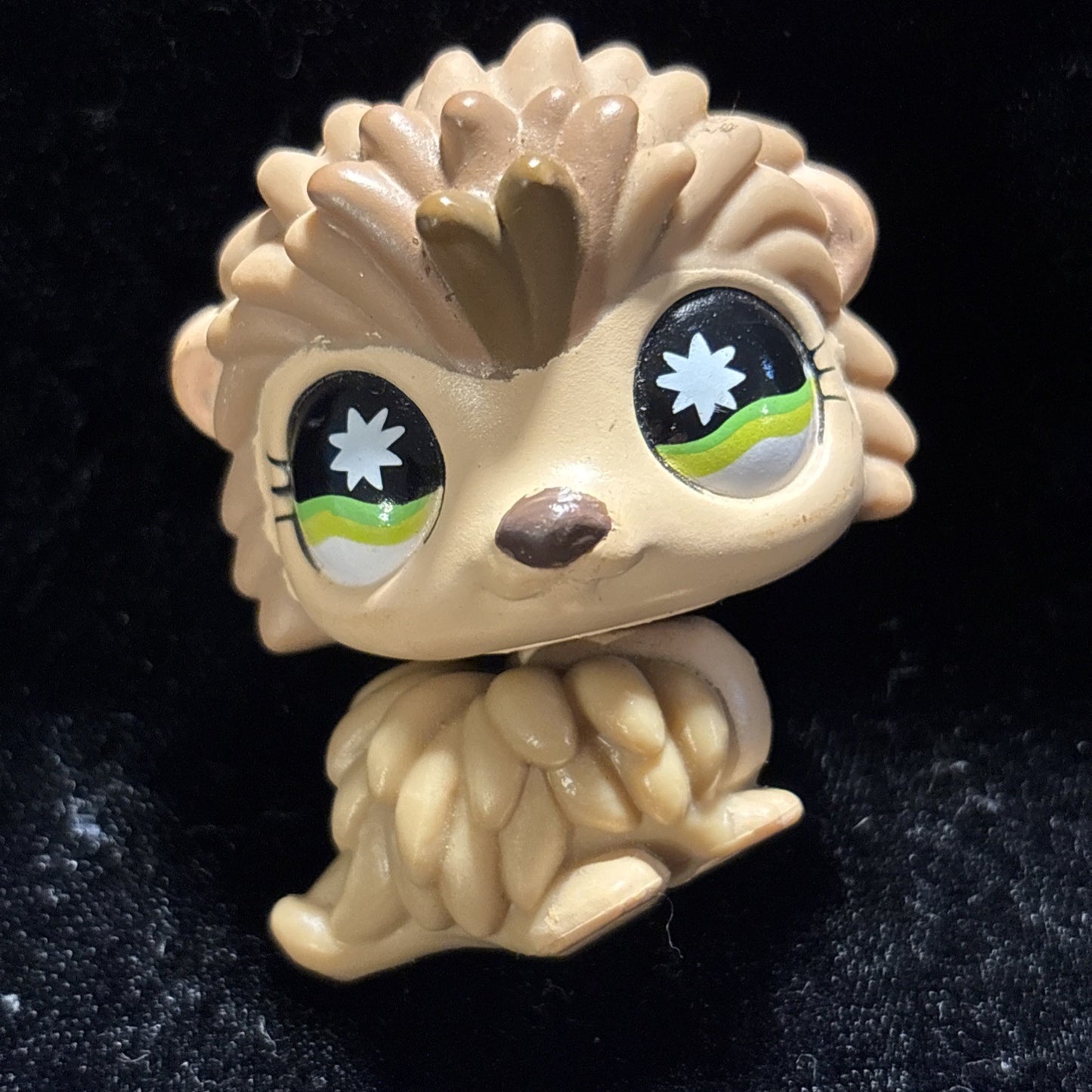 Littlest Pet Shop LPS Hedgehog #485  Tan with Green Eyes