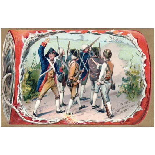 Minute Men American Revolution Vintage Fourth of July Patriotic Postcard