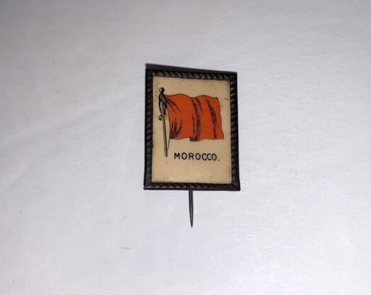Vintage Java Coffee Souvenir Country Flag (Morocco) Pinback