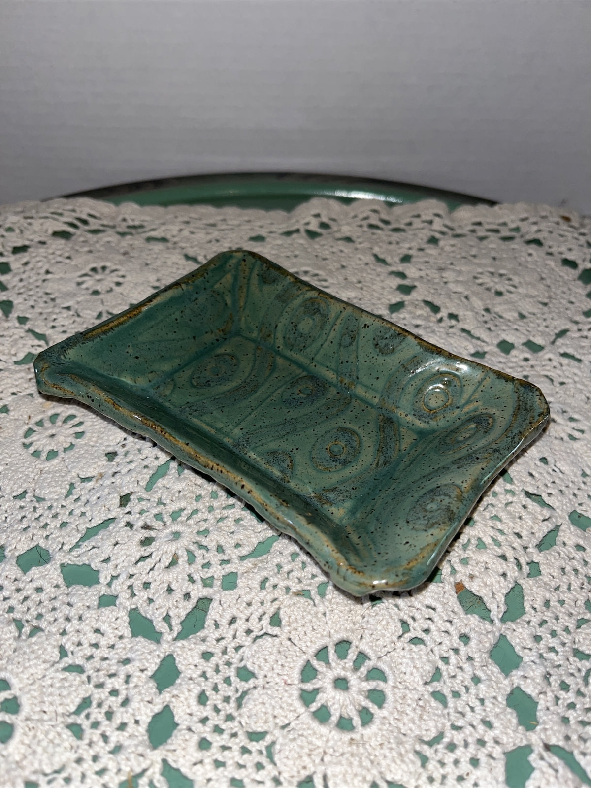 Studio Art Pottery Trinket Dish / Soap Dish  USA Made 5"