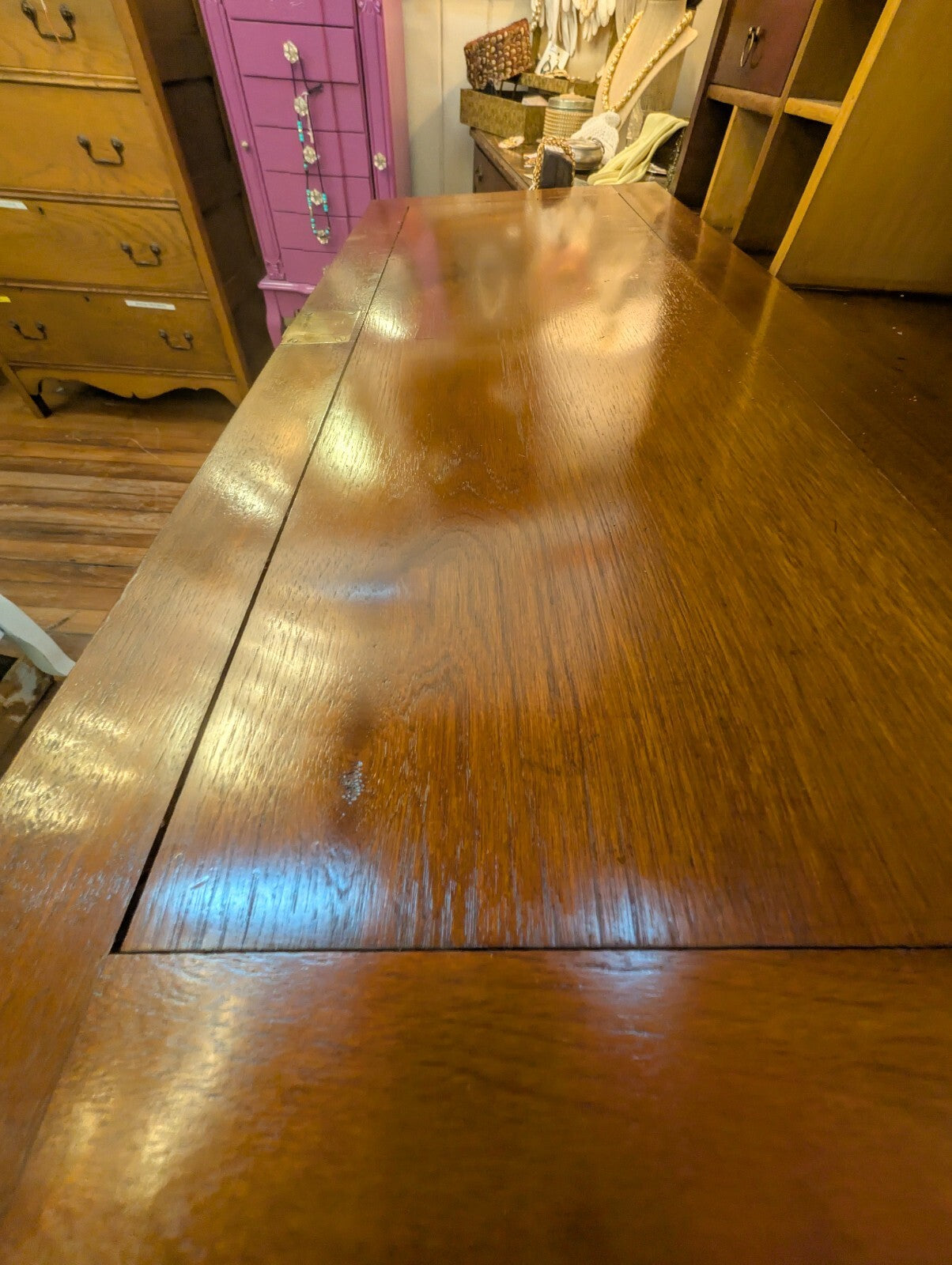 Victorian Antique Rosewood Grained Walnut Secretary Desk & Bookcase