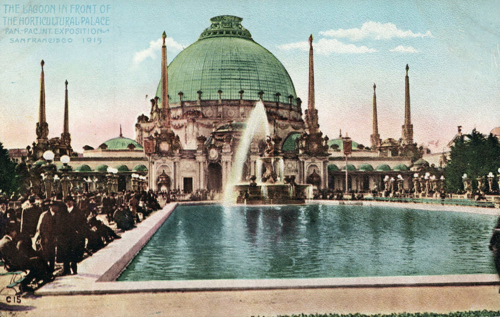 Lagoon Front Horticultural Palace Panama Pacific Exposition San Francisco CA