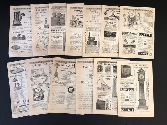Household Lamps China Clocks 13 pages - 1891 Harpers Magazine Advertisements Ads