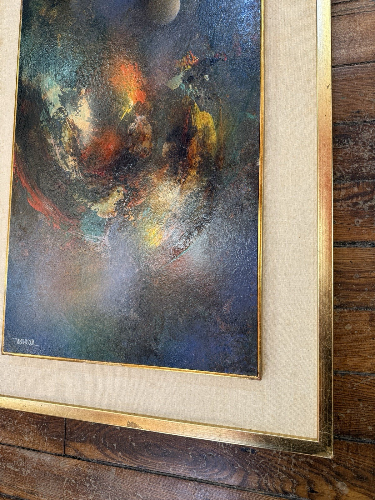 Leonardo Nierman Original Painting 1967 Framed Art